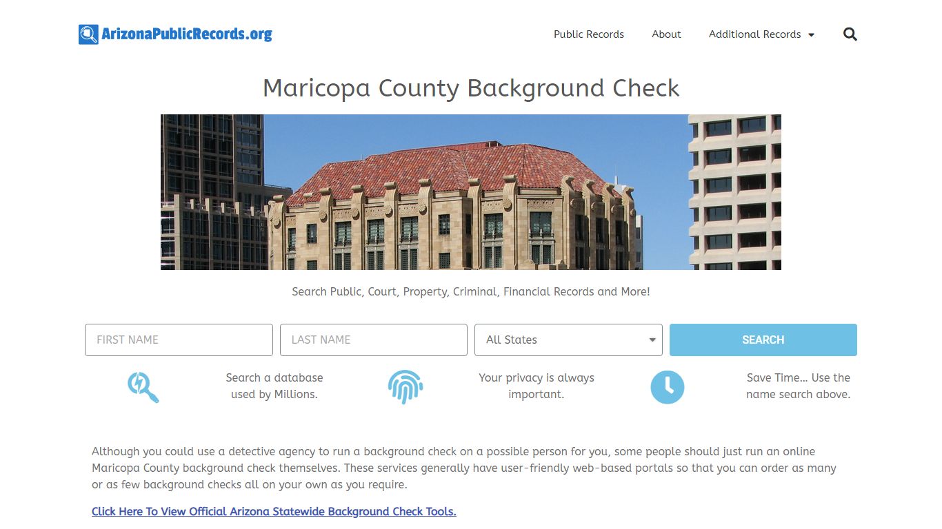 Maricopa County Background Check | ArizonaPublicRecords.org